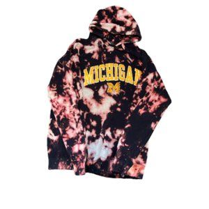 Vintage Acid Wash University of Michigan Hoodie, Adult Mens Large